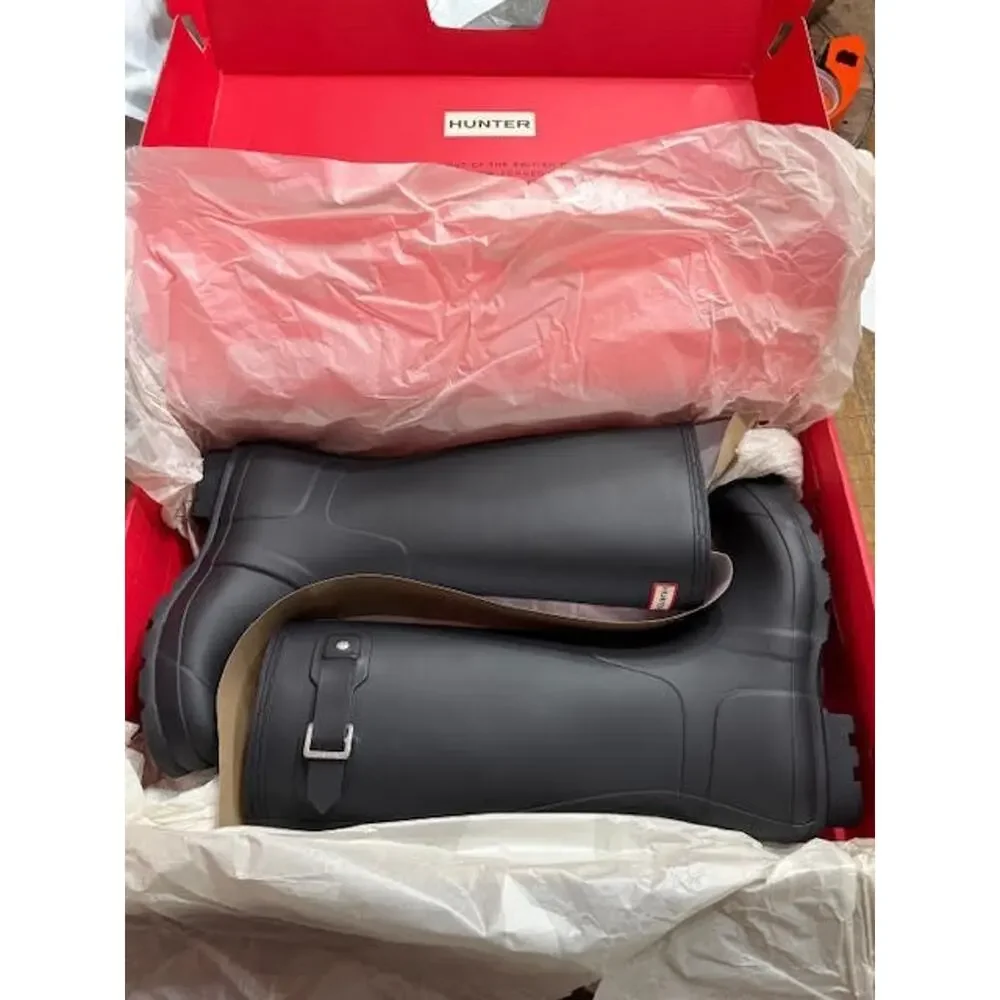 Hunter Original Tall Rain Boots Navy Rubber Wellington Men's 9 Women's 10 NIB